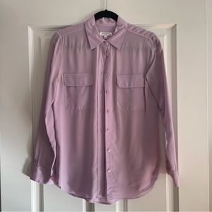 Equipment silk blouse classic in lavender